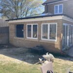 Rear elevation during